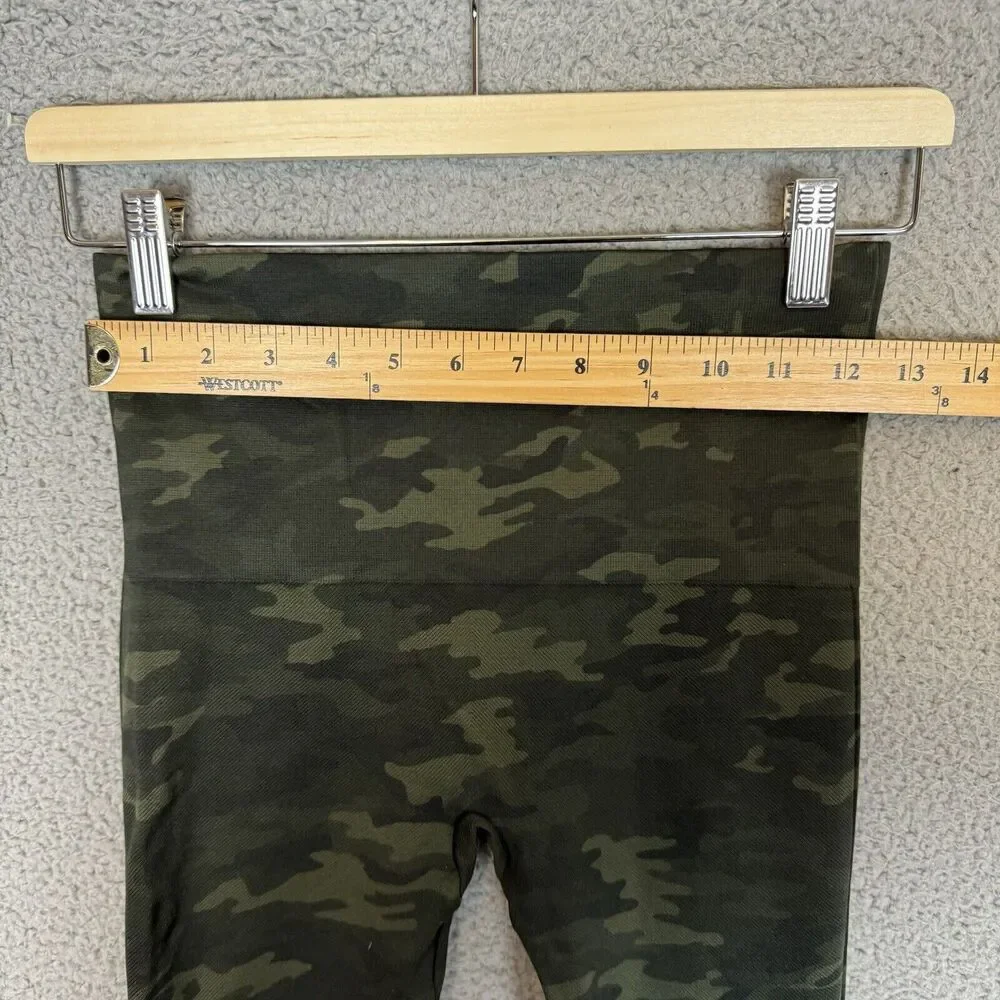 Spanx Leggings‎ Womens M Green Camo Look At Me Now Seamless Shapewear Casual